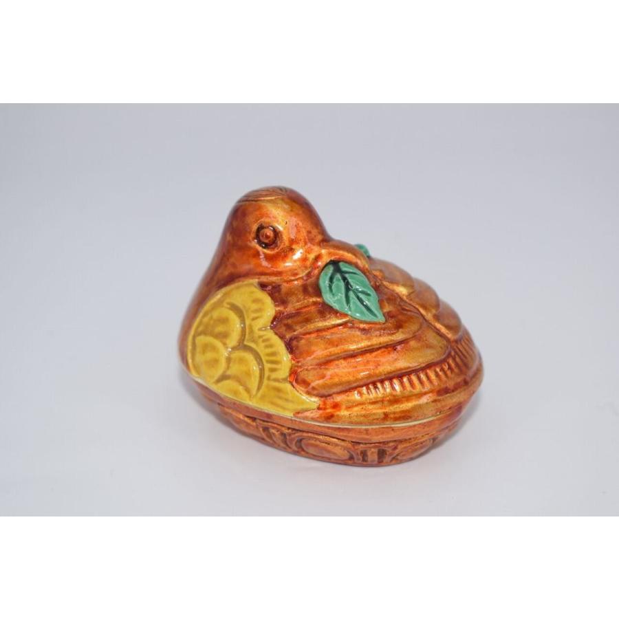 中村翠嵐　香合　交趾花喰鳥　共箱付 楽天市場】茶道具 香合 交趾 花喰鳥 中村翠嵐 掘り出し物市 抹茶