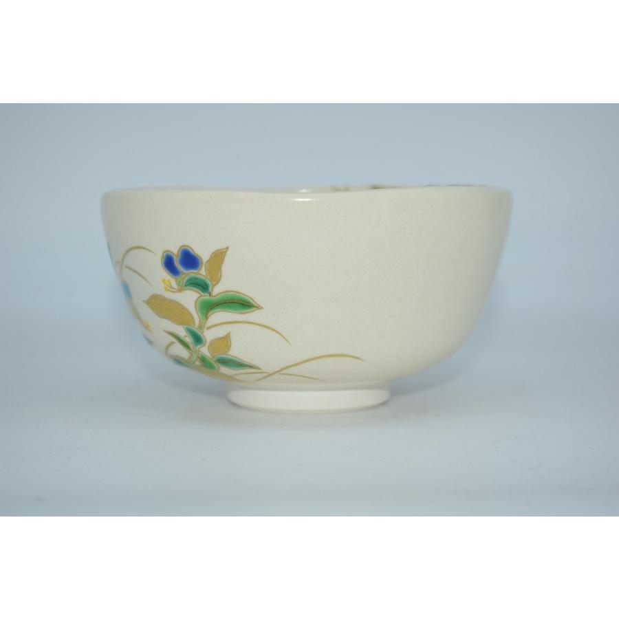 茶道具 抹茶茶碗 仁清写 露草絵 茶碗 中村 能久 造 : 茶道具 月香園