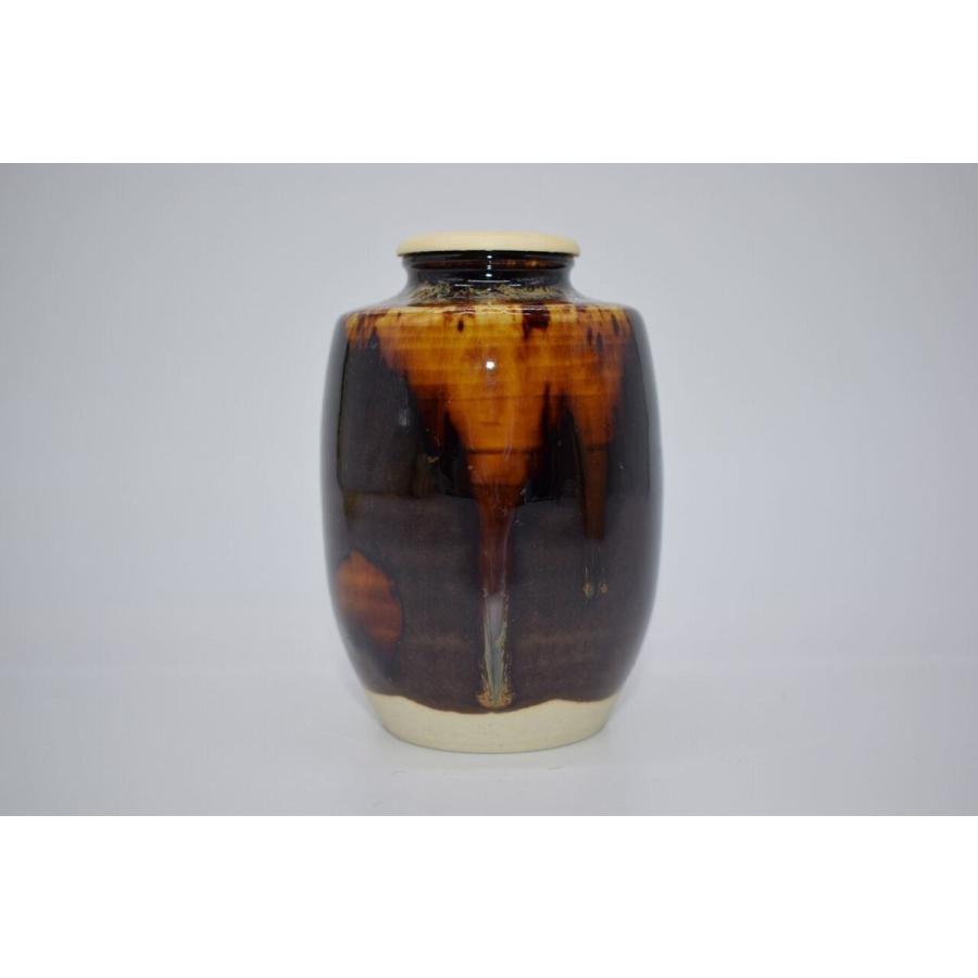 茶道具 瀬戸 肩衝 茶入 桶谷 定一 作 仕服 荒磯裂 桐箱入り 茶道