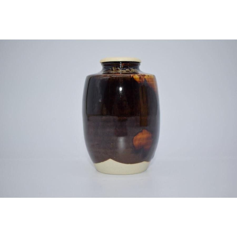 茶道具 瀬戸 肩衝 茶入 桶谷 定一 作 仕服 荒磯裂 桐箱入り 茶道