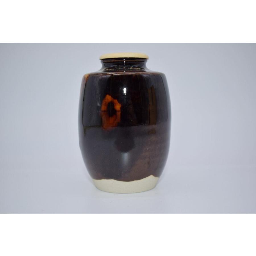茶道具 瀬戸 肩衝 茶入 桶谷 定一 作 仕服 荒磯裂 桐箱入り 茶道