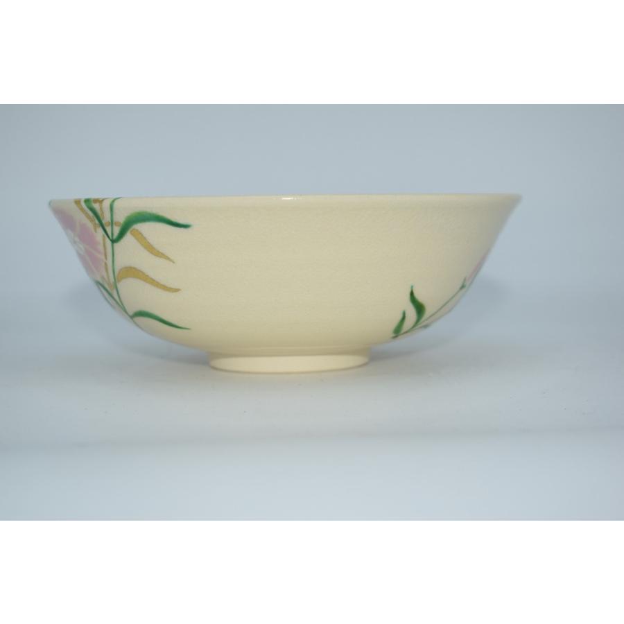 d376 平茶碗 仁清写 撫子絵 通次嵩山 木箱 茶道具 古物 茶道具 抹茶茶碗 仁清写 撫子絵 平茶碗 通次 嵩山 造 : 茶道具 月香園