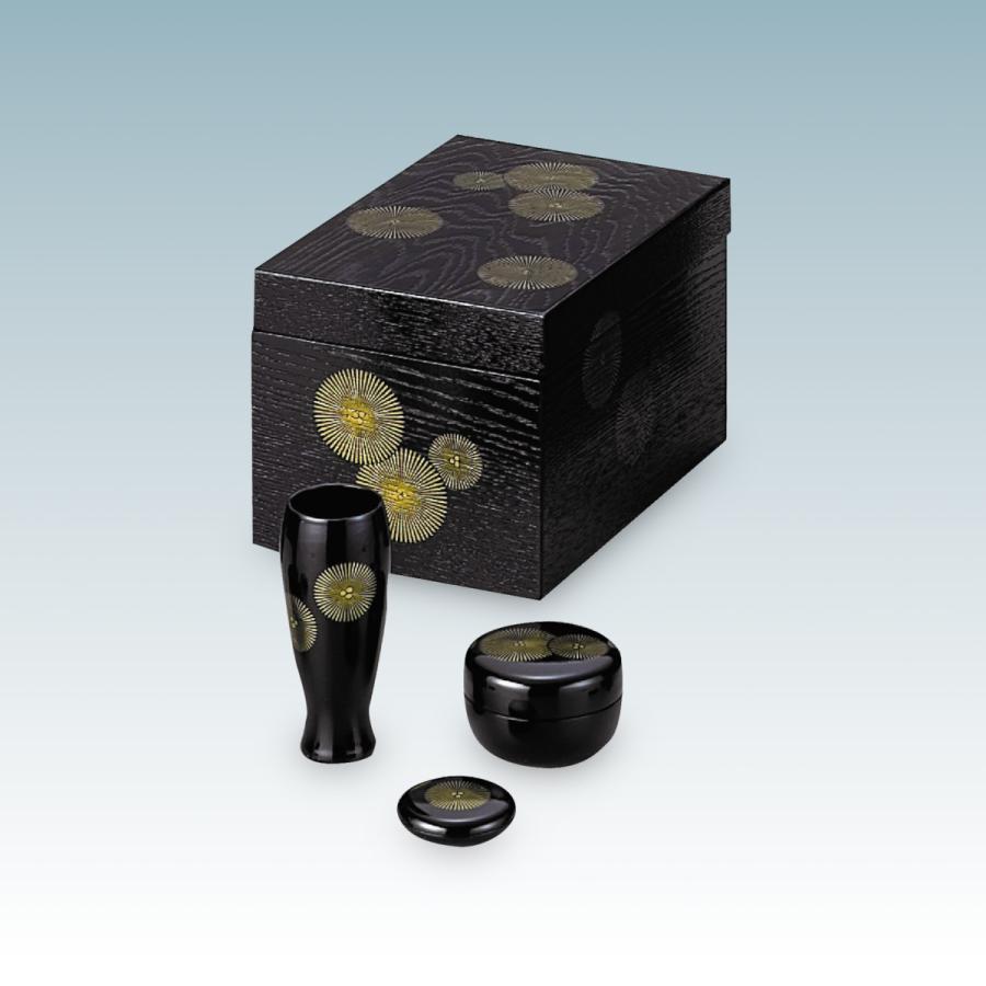 茶箱　唐松 茶道具 茶箱 利休茶箱 掻合塗 唐松 三点セット付 湖彩 : 茶道具 月香園