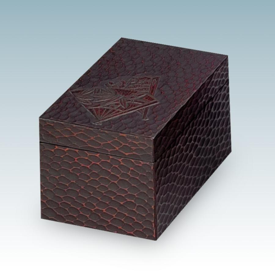 茶道具 茶箱 利休茶箱 鎌倉彫 扇面 幸斎