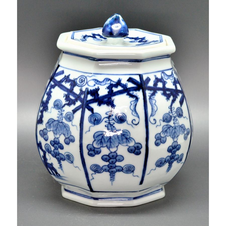 茶道具 染付 葡萄棚 水指 景徳鎮 (桐箱） : 茶道具 月香園 - 通販