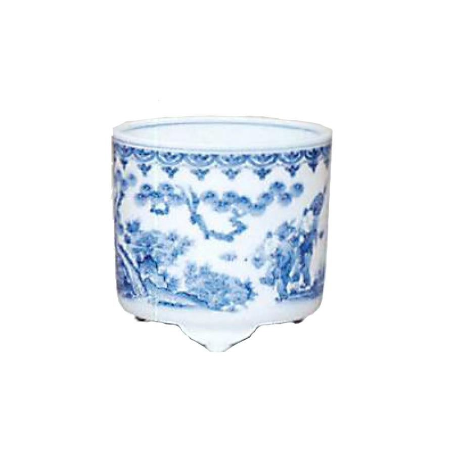 茶道具 火入 白磁 染付唐子 横石嘉助 火入れ 茶道