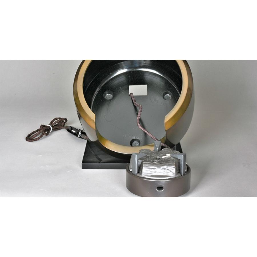 茶道具 風炉 ヤマキ製 電熱式 唐銅 面取道安風炉電気炭セット 表流/裏