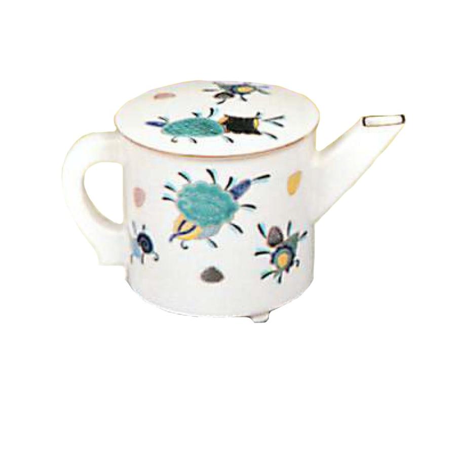 御室窯 紫交趾七宝文皆具 共箱 茶道具 水指 杓立 建水 蓋置 御室窯 紫