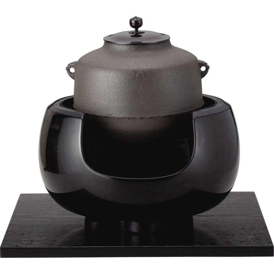 茶道具 風炉 土風炉 黒 尺一 蒲池窯