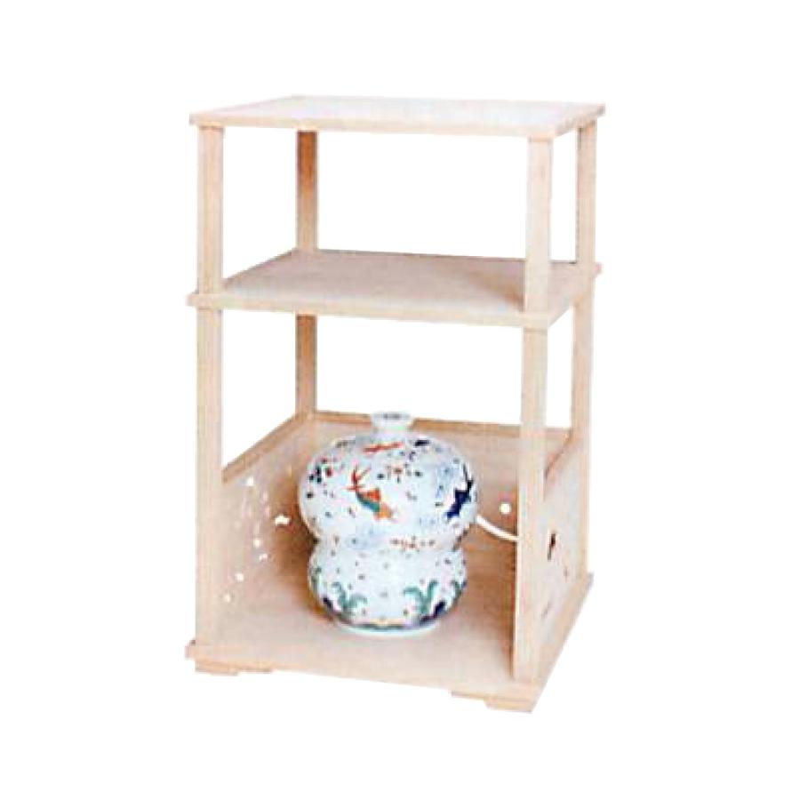 ほぼ未使用 茶道具 南斎作 桑 寿棚 淡々斎好写 組み立式 共箱 ほぼ未