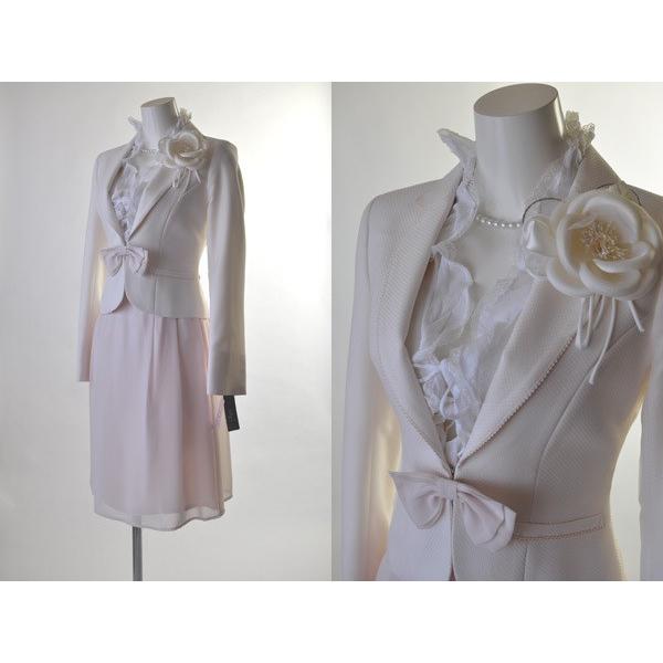 在庫わずか セレモニースーツ ママスーツ 薄ピンク 3点スーツ 桜色 3点