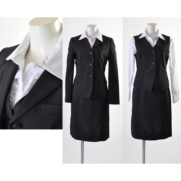 レディーススーツ 事務服 制服 安い 3点セット 標準サイズ