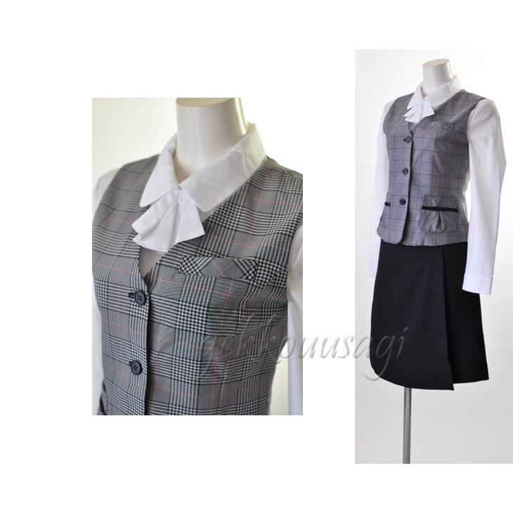 洗える 事務服 ベストスーツ 2点セット 受付 会社 OL 制服 内勤 医療