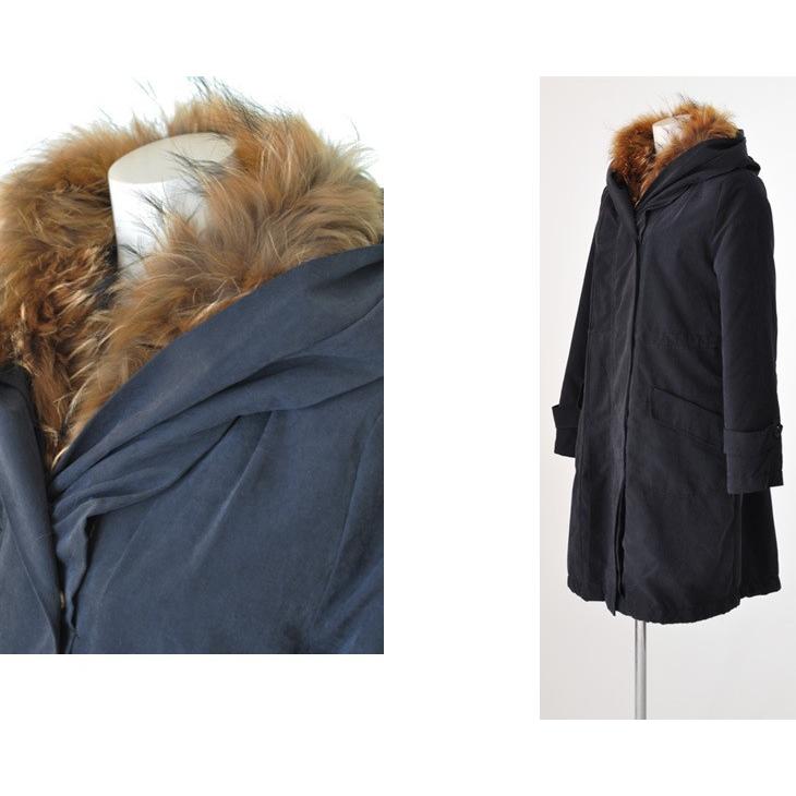 コート アウター ラクーンファー付 百貨店品質 あったか モッズコート