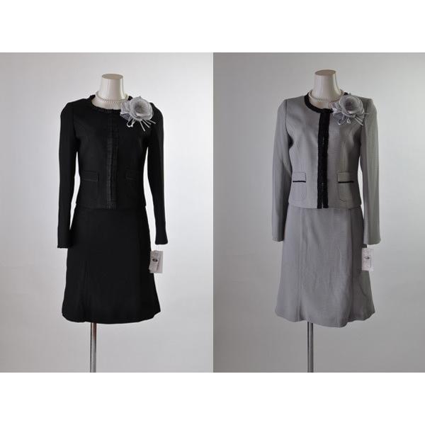 スーツ レディース 40代 50代 30代 おしゃれ ノーカラージャケット 3点