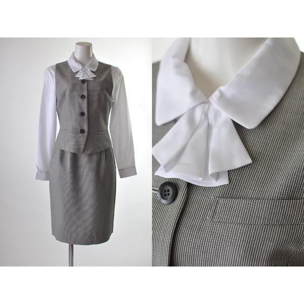 AMOLILI 事務服 制服 洗える 日本製 事務服 制服 半袖オーバーブラウス