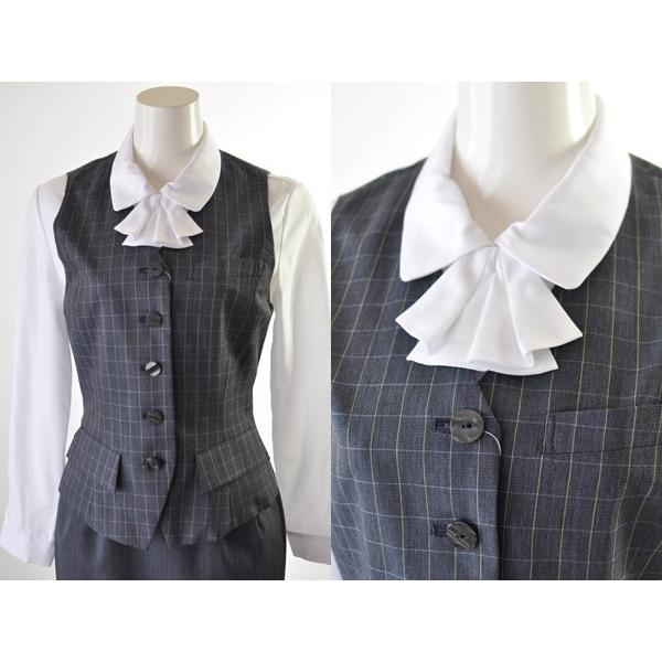 AMOLILI 事務服 制服 洗える 日本製 事務服 制服 半袖オーバーブラウス