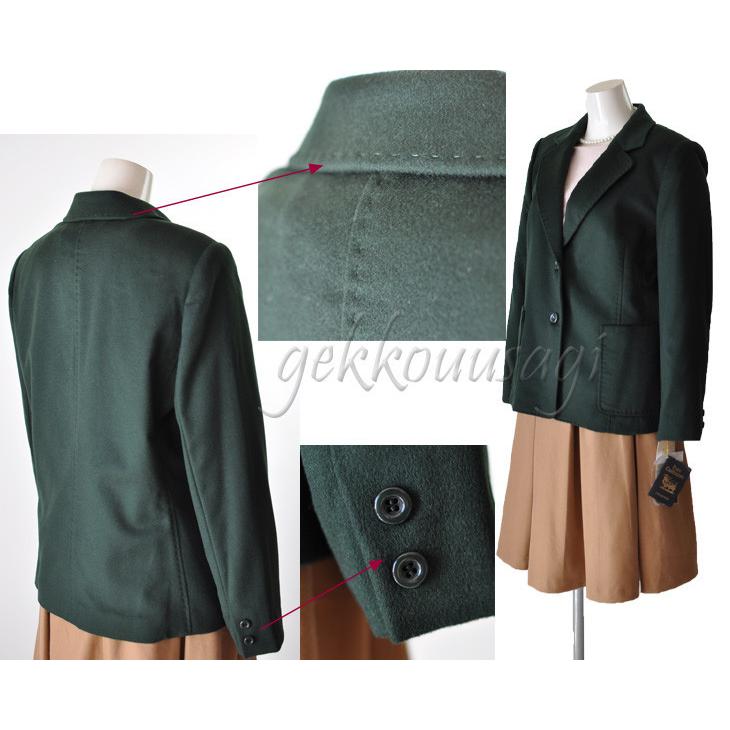 レディース 単品 カシミア50％ テーラードジャケット 上質 大きい