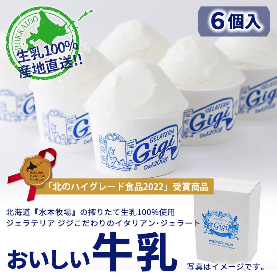 北海道産生乳100 使用 イタリアン ジェラート おいしい牛乳 6個入 ギフト アイス シャーベット 入学祝い バースデー 贈り物 放牧牛乳 お取り寄せ 母の日 ランキング第1位