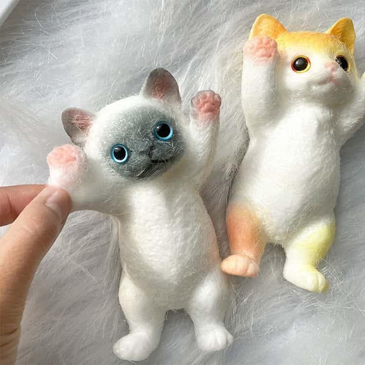 可愛い猫ちゃんのスクイーズトイ スクイーズ玩具 低反発手作り
