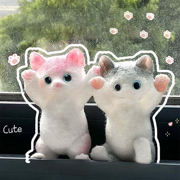 可愛い猫ちゃんのスクイーズトイ スクイーズ玩具 低反発手作り