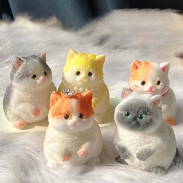 可愛い猫ちゃんのスクイーズトイ スクイーズ玩具 低反発手作り