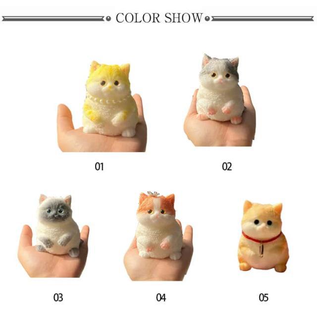 可愛い猫ちゃんのスクイーズトイ スクイーズ玩具 低反発手作り