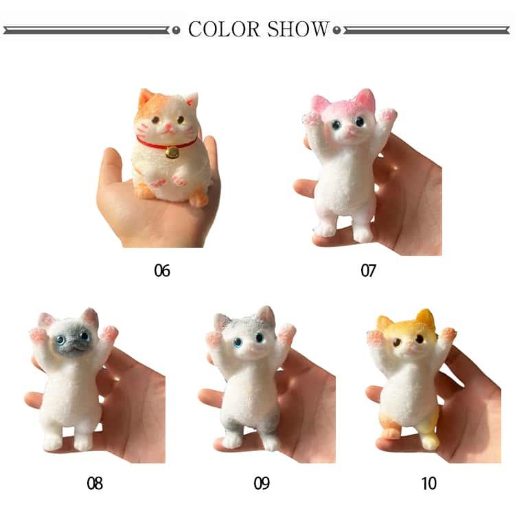 可愛い猫ちゃんのスクイーズトイ スクイーズ玩具 低反発手作り