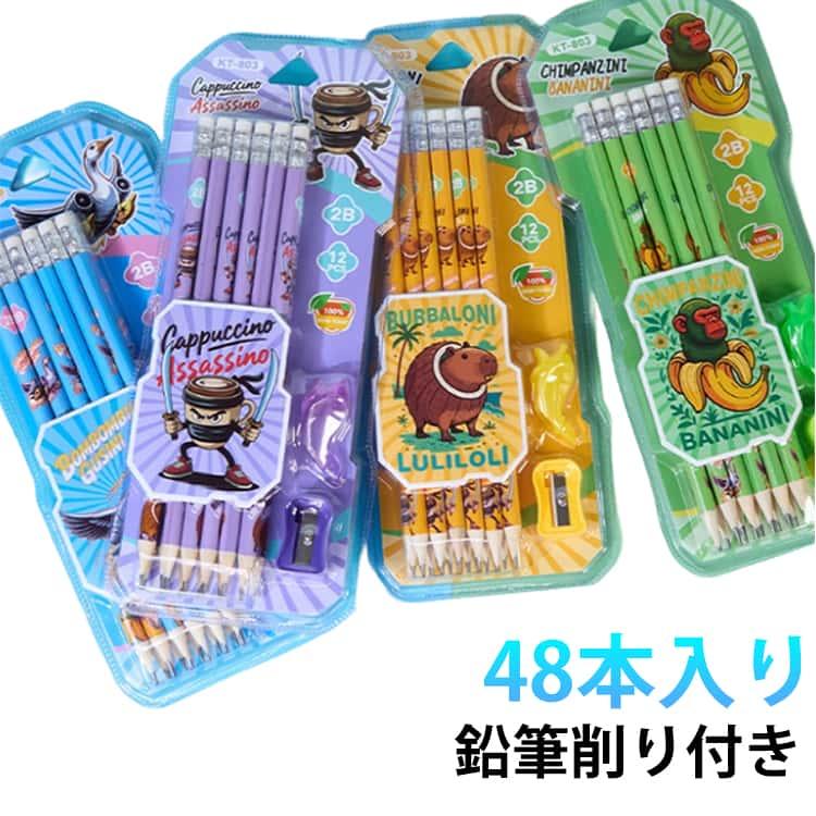 48本入り 鉛筆削り付き 送料無料 イタリアンブレインロット