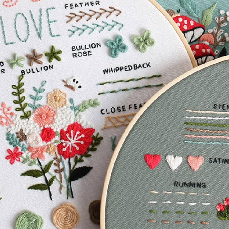 刺繍 キット 初心者 生地 ワッペン ハンカチ シャツ 刺繍練習用