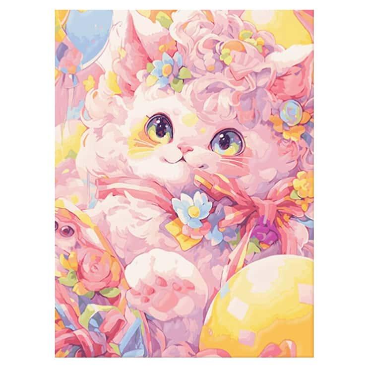 50×40cm 5D ダイヤモンドアート キット フル 刺繍キット 30×40cm 猫