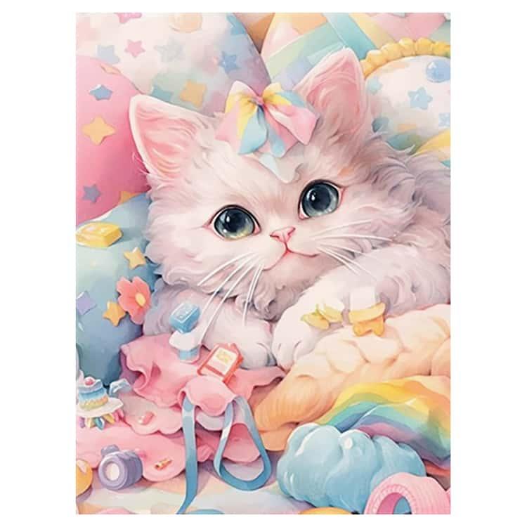ダイヤモンドアート My Fluffy Kitty 50x50cm ダイヤモンドアート My