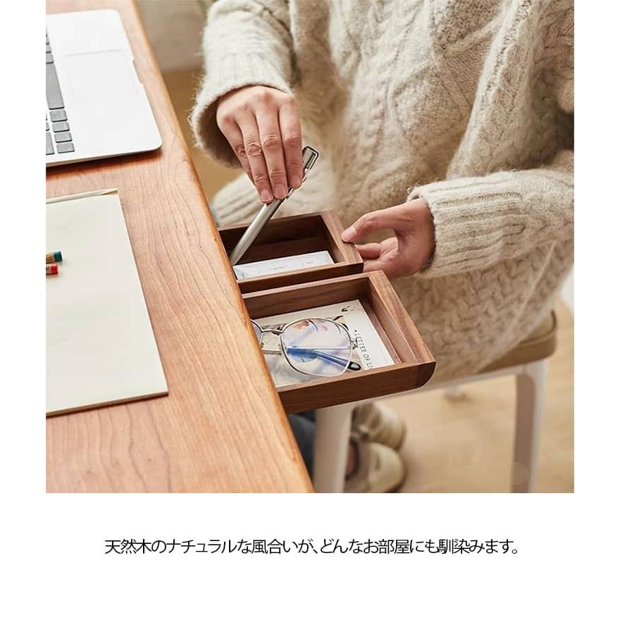 木製 収納トレー 収納ケース 便利収納 テーブル下 収納 引き出し 貼り付け 穴あけ不要 机 デスク下 勉強机 天然木 防カビ デスク引き出し スペー |  | 12