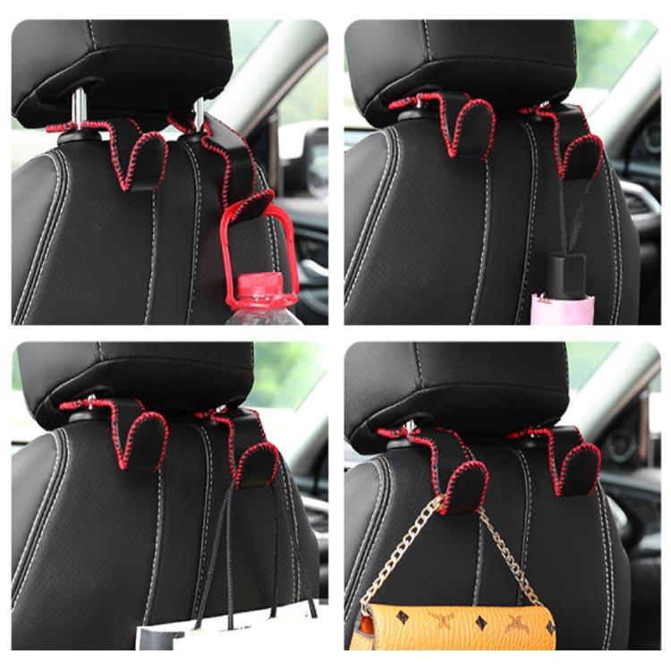 車用荷物フック シートフック ステンレス レザー製 荷物ホルダー 耐荷重25kg 荷物掛け 2個セット |  | 02