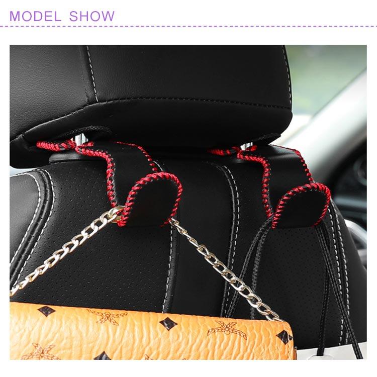 車用荷物フック シートフック ステンレス レザー製 荷物ホルダー 耐荷重25kg 荷物掛け 2個セット |  | 07