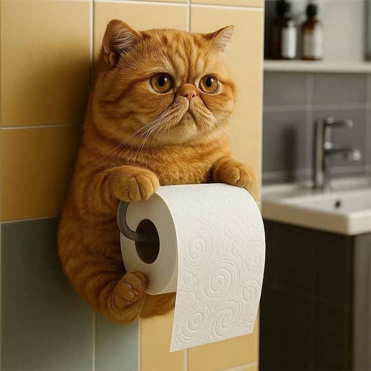猫のトイレットペーパーホルダー ねこ 全8種類 トイレット
