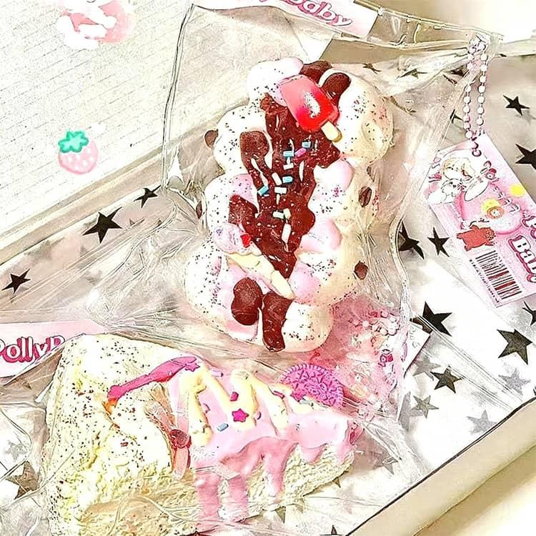 6点/7点セット】 福袋 スクイーズ 食べ物 動物 ケーキ スクイーズ