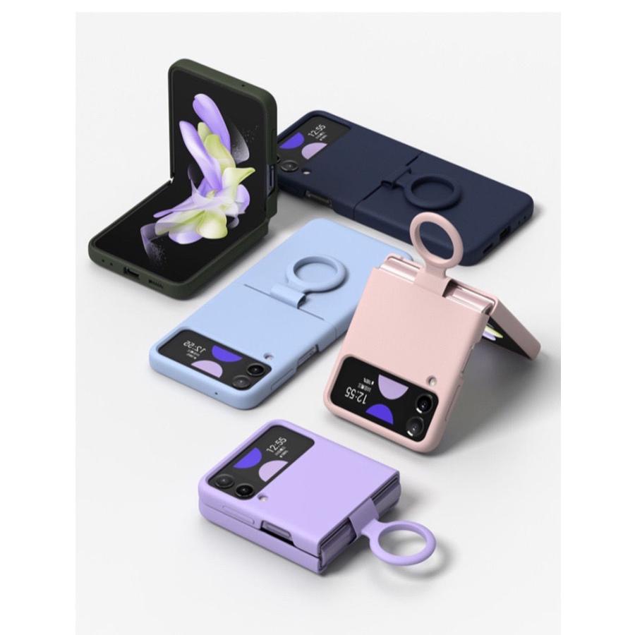 送料無料 Galaxy Z Flip4 ケース 純正 シリコンカバー リング付 Flip3