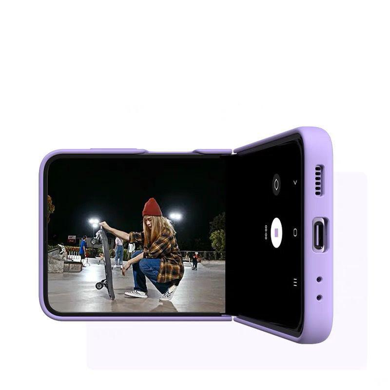 送料無料 Galaxy Z Flip4 ケース 純正 シリコンカバー リング付 Flip3