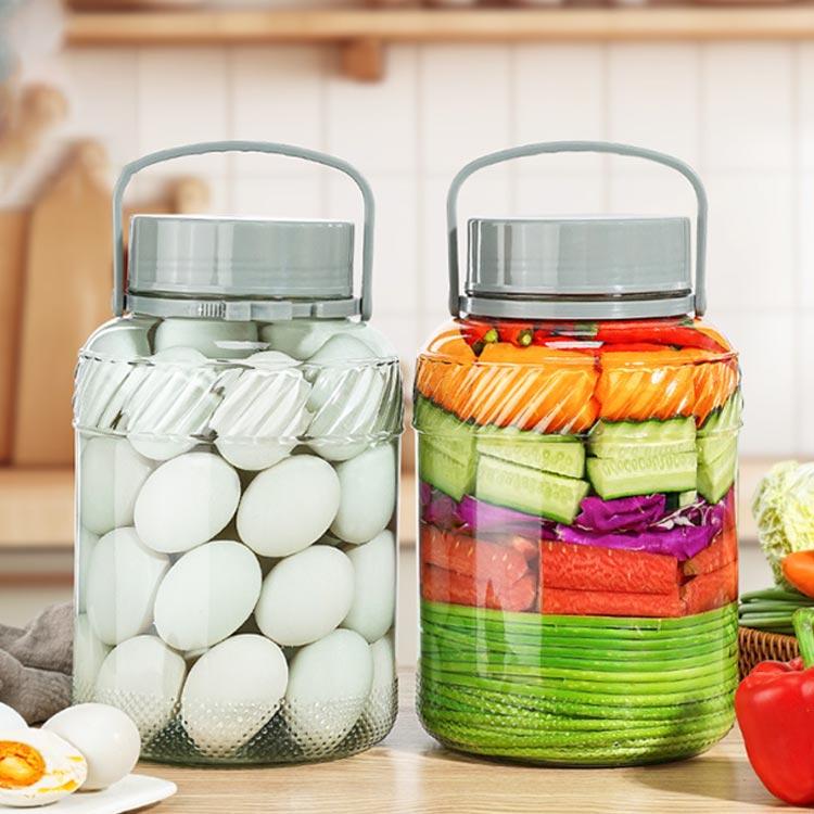 梅ジュース 3L 保存容器 梅酒 5L 持ち手蓋 梅酒瓶 食器 ビン 瓶 手作り