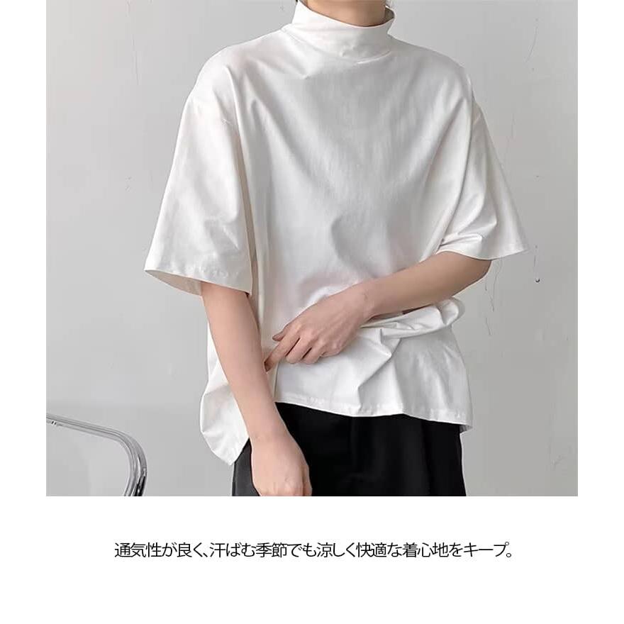 モックネック tシャツ メンズ ゴルフウェア 無地tシャツ ゴルフ 半袖