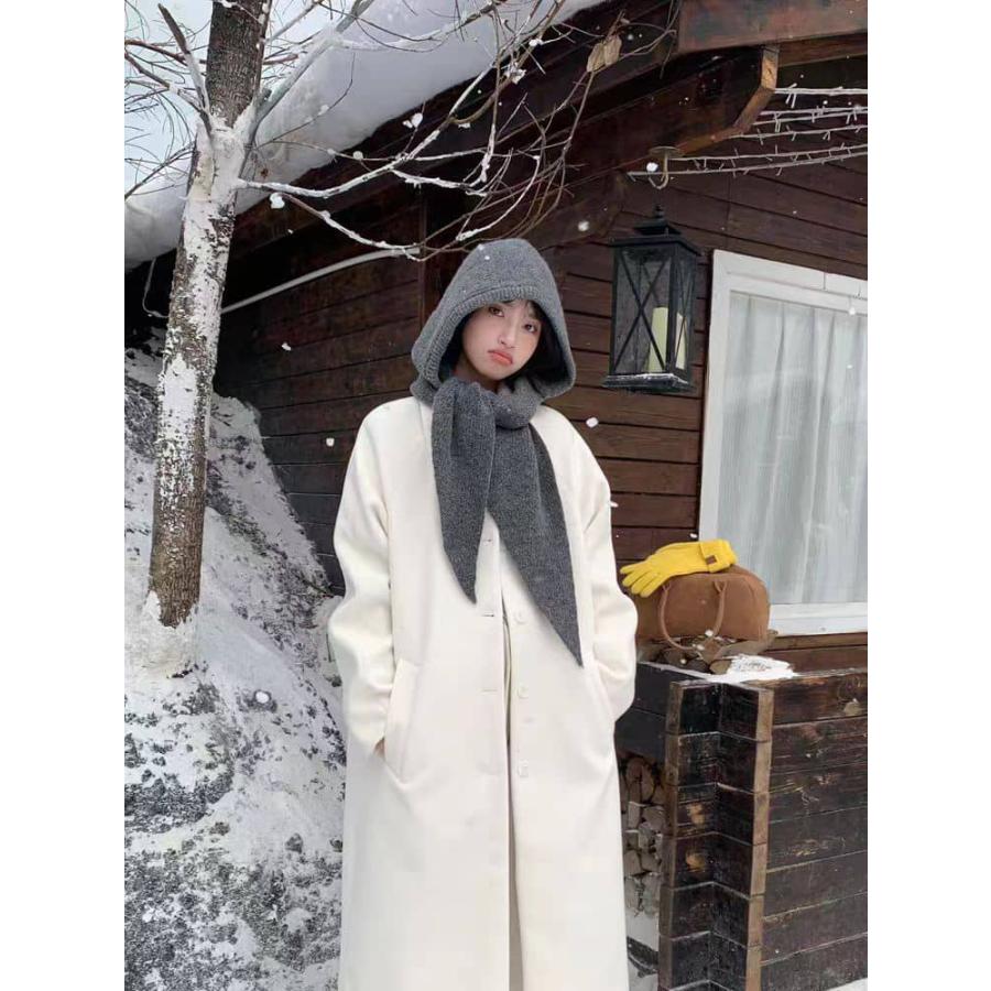 フード マフラー ニット フードマフラー レディース バラクラバ ネックウォーマー フード付き マフラー レディース 暖かい  ニットマフラー 帽子 |  | 12