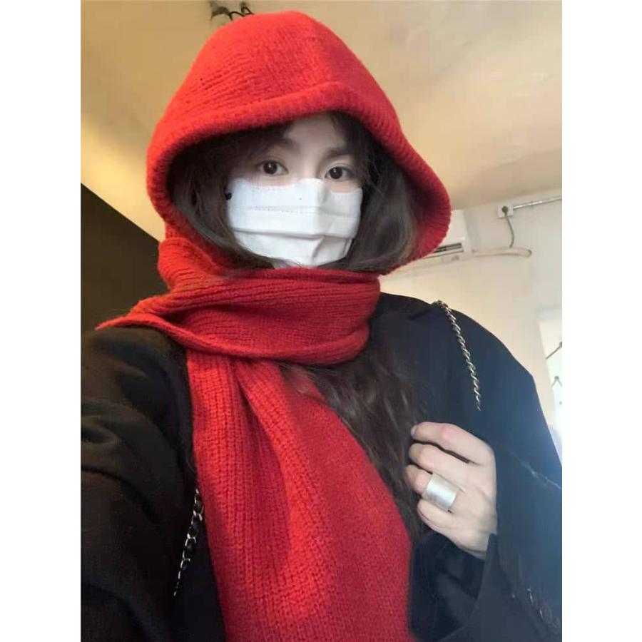 フード マフラー ニット フードマフラー レディース バラクラバ ネックウォーマー フード付き マフラー レディース 暖かい  ニットマフラー 帽子 |  | 14