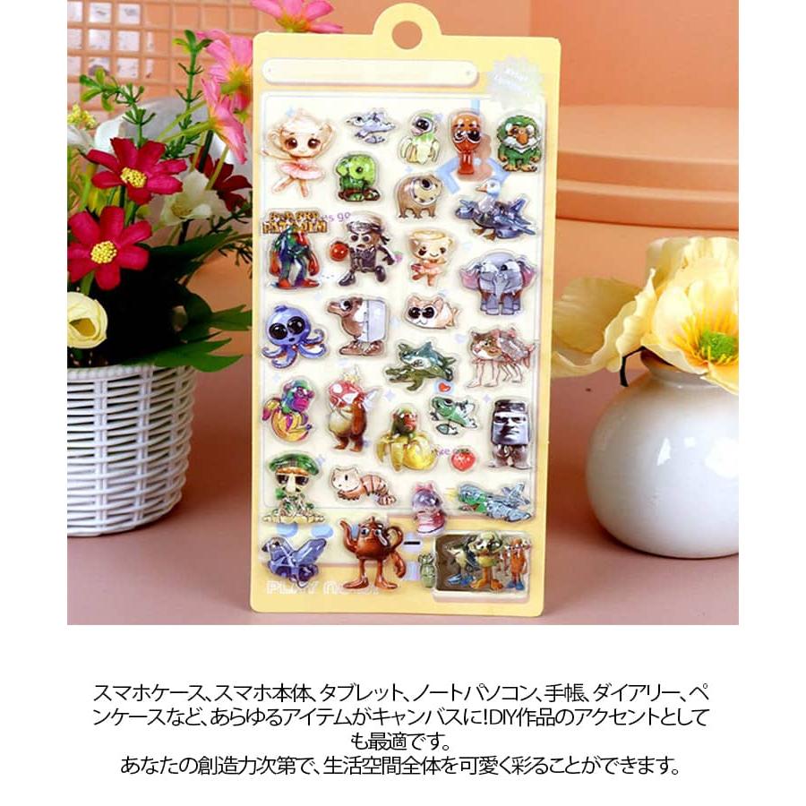 4枚セット 3D立体 シール 可愛い ボンボン ウォーターシール シール帳 ステッカー トゥントゥントゥンサフール ブレインロット イタリアンブレイン |  | 07