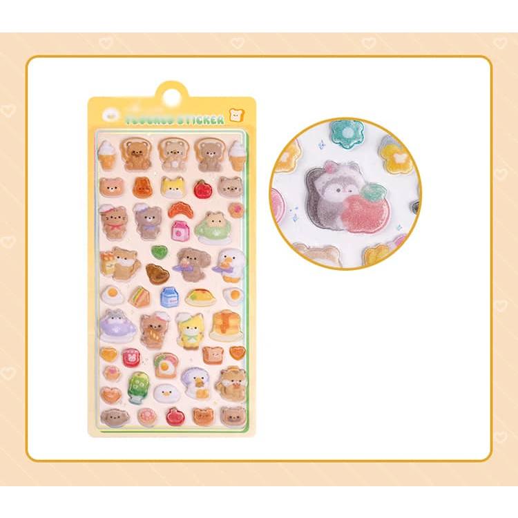 【2枚セット全6種】 コットンシール パフィーシール 立体シール 3d 起毛 シール ふわふわ ぷっくりシール ぷくぷくシール ステッカー かわいいキ |  | 16