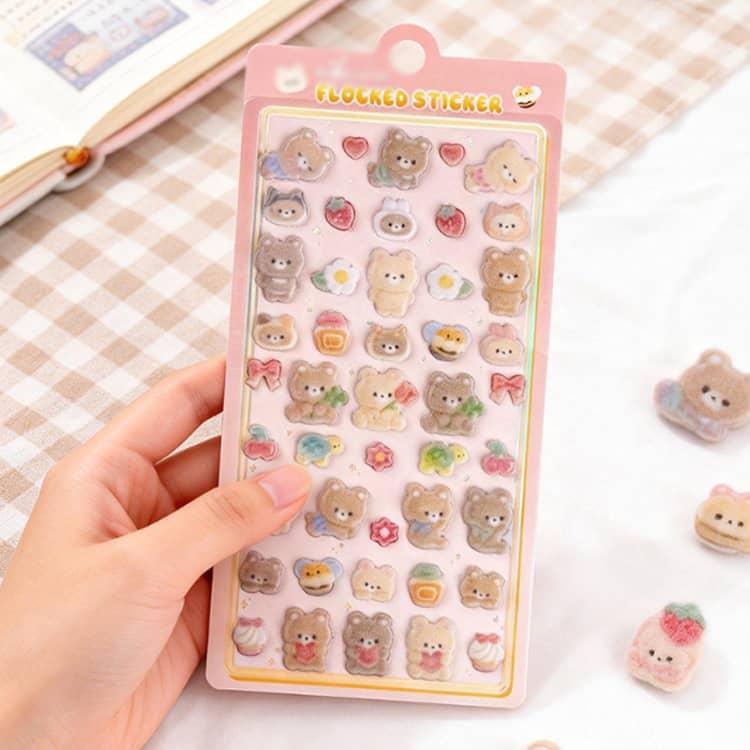 【2枚セット全6種】 コットンシール パフィーシール 立体シール 3d 起毛 シール ふわふわ ぷっくりシール ぷくぷくシール ステッカー かわいいキ |  | 03