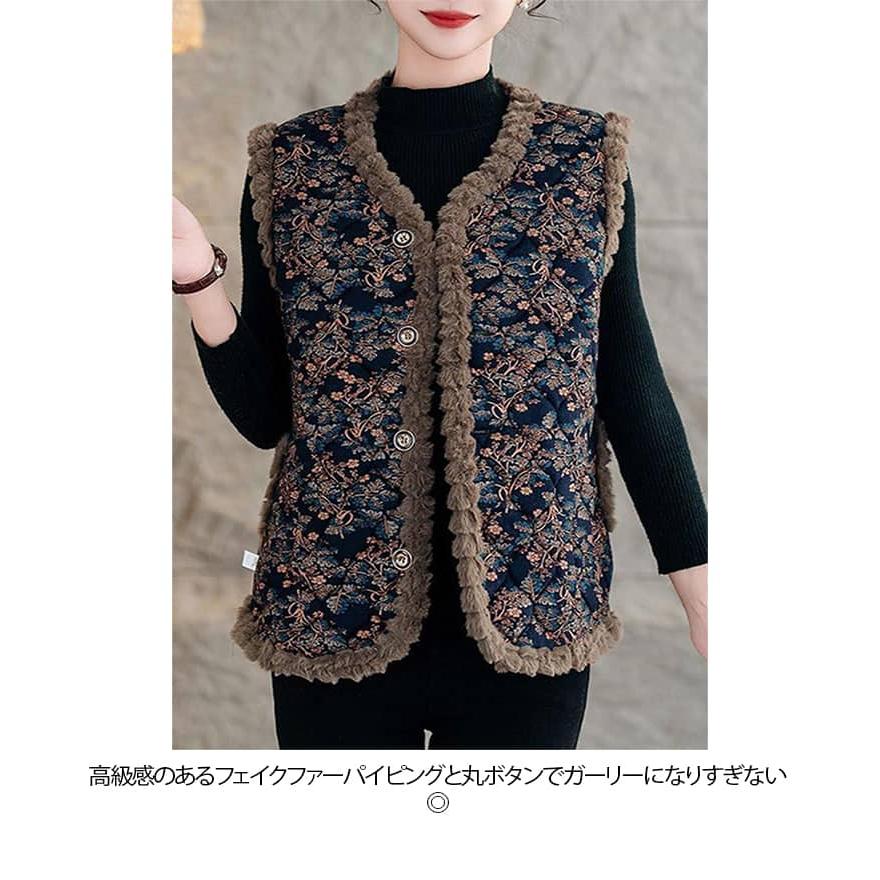 2026 ハルモニチョッキ おばあちゃんチョッキ おばあちゃん ベスト 韓国 裏起毛 キルト キルティング プレゼント 花柄 秋冬 レディース ハルモ |  | 10