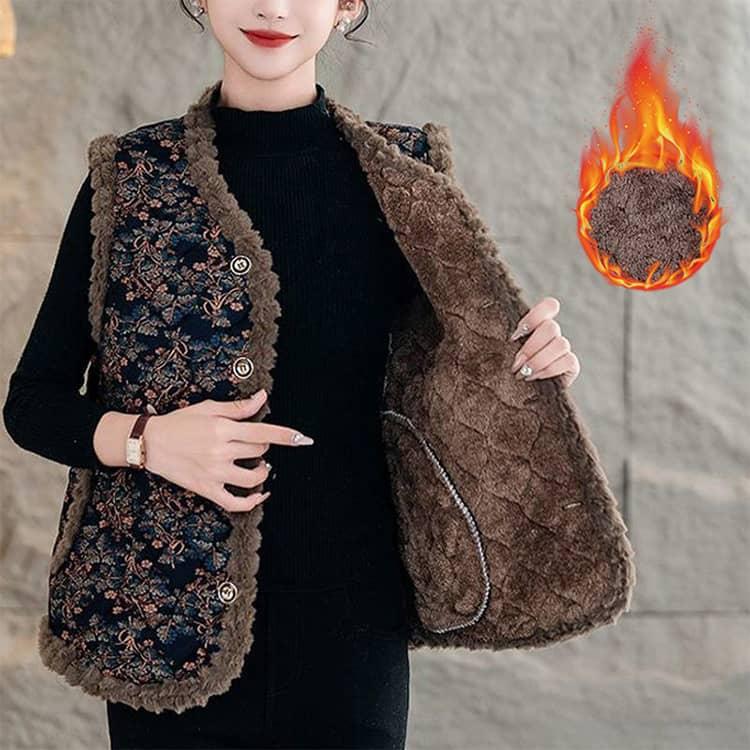 2026 ハルモニチョッキ おばあちゃんチョッキ おばあちゃん ベスト 韓国 裏起毛 キルト キルティング プレゼント 花柄 秋冬 レディース ハルモ |  | 03