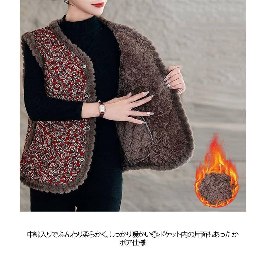 2026 ハルモニチョッキ おばあちゃんチョッキ おばあちゃん ベスト 韓国 裏起毛 キルト キルティング プレゼント 花柄 秋冬 レディース ハルモ |  | 07