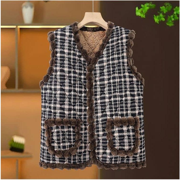 韓国 ハルモニチョッキ おばあちゃん チョッキ ベスト レディース 中綿ベスト 裏起毛 裏ボア キルティング あったか アウター 前開き ルームウェア |  | 18